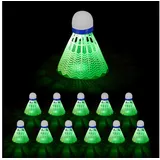 Relaxdays LED Federball im 12er Set Weiß,Blau