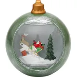 sigro LED Kugel Santa im Rentierschlitten