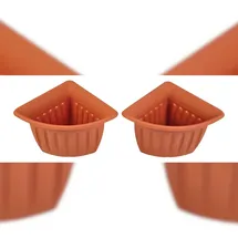 Buri Eck-Blumentopf 28 x 28 x 21,5 cm Braun