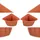 Buri Eck-Blumentopf 28 x 28 x 21,5 cm Braun