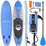 SereneLife Stand Up Paddling Board Set, SUP Board Komplettes Zubehör, Stand Up Paddle Board für Kinder & Erwachsene, Surfbrett & Tragetasche, Paddle Set Anti-Rutsch mit Pumpe, Auflasbares Paddelbrett