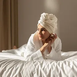 Turban-Handtuch MÖVE, beige (nature), Obermaterial: 100% Baumwolle, Handtücher (Packung), aus 100% naturbelassener ungebleichter Baumwolle