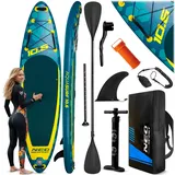 Neo-Sport Stand Up Paddling Board Aquasurf 10.6 - Allround SUP Board Set für Anfänger und Freizeit - 320 x 84 x 15 cm - bis 140 kg - mit Paddel, Pumpe, Leash und Rucksack