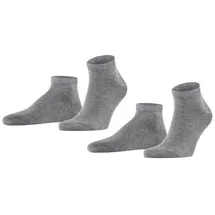 Falke Socken mit geripptem Abschluss im 2er-Pack, Silber Melange, 47-50