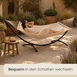 AMANKA Outdoor Hängemattengestell OHNE Hängematte - 300x100cm Garten Gestell bis 120kg