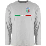 Shirtracer Rundhalsshirt Italien Trikot Wappen, Italia mit Stolz, Italienisches Fan-Motiv 2026 Fussball WM Fanartikel grau S