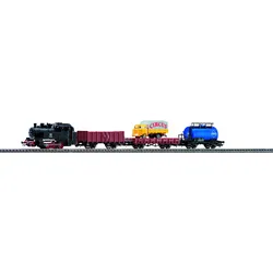 PIKO H0 57113 - Start-Set mit Bettung Güterzug