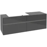 Villeroy & Boch Waschbeckenunterschrank Collaro 4 Auszüge 160 x 54,8 x 50 cm Glossy Grey