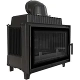 Kamineinsatz Gusseisen KRATKI FRANEK DECO 14 kW Ø 200 - Schwarz