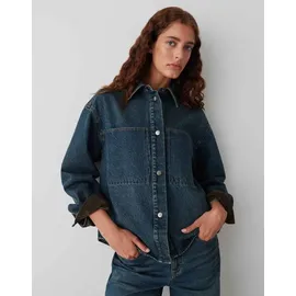 Opus Damen Jacke | JASPA Regular Jeansjacke mit Corddetails mid Dirty Blue, 42 - 42