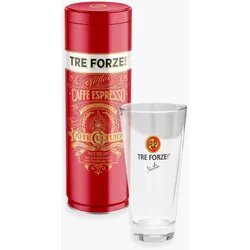 TRE FORZE! Caffe Espresso 500g Dose & Latte Macchiato Glas zum Aktionspreis