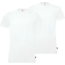 Levi's Herren T-Shirts, 2er Pack - Rundhals, Kurzarm, einfarbig Weiß L