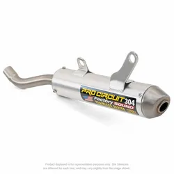 PRO CIRCUIT Geluiddemper 304 geborsteld alu / rvs dop Yamaha YZ 125