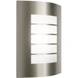 ledscom.de Wandleuchte ZYNO Edelstahl 28,3 cm 1x E27 max. 40W weiß