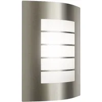 ledscom.de Wandleuchte ZYNO Edelstahl 28,3 cm 1x E27 max. 40W weiß