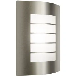 ledscom.de Wandleuchte ZYNO Edelstahl 28,3 cm 1x E27 max. 40W weiß