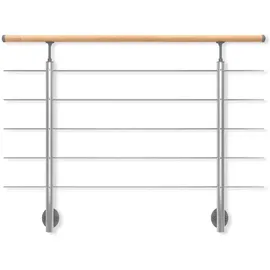 DOLLE Geländer-Set 150 cm Aluminium/Edelstahl/Holz