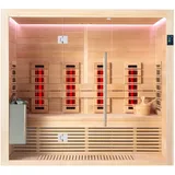 AWT Infrarotkabine Infrarotsauna E1250A-IR , Hemlock, 210x110, 6kW TheWall