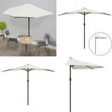 Balkon-Sonnenschirm mit Alu-Mast Sandfarben 300x155 cm Halbrund - Balkonschirm - Sonnenschirm - Gartensonnenschirm - Halbmondschirm - Sommergarten