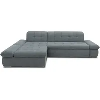 DOMO. collection Ecksofa Moric, Sofa mit Schlaffunktion & Armlehnfunktion in L-Form Couch, Eckcouch mit Bett-Funktion, Schlafsofa 300 x 172 x 80 cm (BxTxH), grau