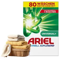 Ariel Universal Pulverwaschmittel Schnell Auflösendes 80 Wäschen PREMIUM