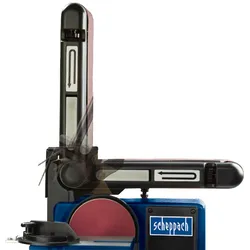 Band-Tellerschleifer SCHEPPACH "BTS800", blau (blau, schwarz), B:36cm H:33cm L:47cm, Schleifmaschinen