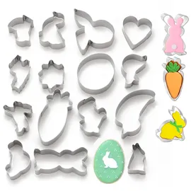 TK Gruppe Timo Klingler 16er Ausstecher Ostern Set - Ausstechform zum Backen - Keksausstecher & Ausstechform & Plätzchen & Backform