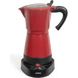 Livoo Elektrische Espressokocher Mokka 0,3 L 480 W Rot - Rot