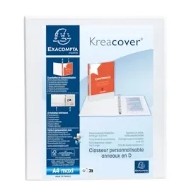 Exacompta Ringbuch Polypropylen DIN A4 2 Ringe 15 mm Weiß 10 Stück