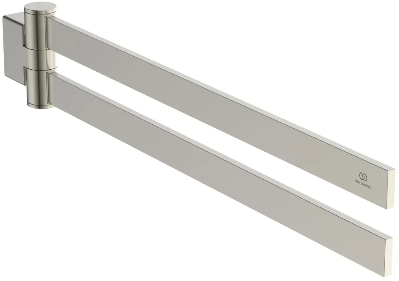 Ideal Standard doppelter Handtuchhalter Conca Cube 447mm Silver Storm, T5395GN T5395GN