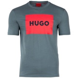 Hugo Herren T-Shirt - Dulive222, Rundhals, Kurzarm, Logo, Baumwolle Grün (Dark Green) L