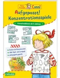 Beschäftigungsbuch Aufgepasst Conni CARLSEN 118270 Lernspiele