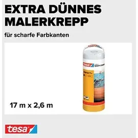 Tesa Easy Cover Perfect+ XL Abdeckfolie transparent 260,0 cm x 17,0 m 1 Rolle