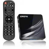 GREVA Android TV Box 4K, Android Box 11.0 mit 4GB RAM 32GB ROM Amlogic S905W2 WiFi 2.4G/ 5.8G 10/100M LAN Enternet Bluetooth 4.2 Smart TV Box Android mit Fernbedienung