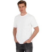 Trigema T-Shirt »TRIGEMA T-Shirt aus 100% Baumwolle«, (1 tlg.), weiß