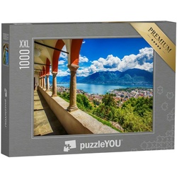 puzzleYOU Puzzle Puzzle 1000 Teile XXL „Locarno und Lago Maggiore in den Schweizer Alpe, 1000 Puzzleteile, puzzleYOU-Kollektionen Schweiz