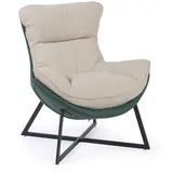 Sessel Wildleder SIESTA, grün/weiß