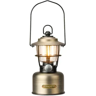 BougeRV Retro Campinglampe aufladbar, LED Campinglampe im Retro-Stil 300 LM, Umgebungslicht Stufenlos Dimmbar, Powerbank-Funktion, Camping Laterne für Camping, Garten, Stromausfällen, Party, Wandern