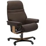 STRESSLESS Bürostuhl Sunrise Office Leder Braun Batick Brown M (Medium)