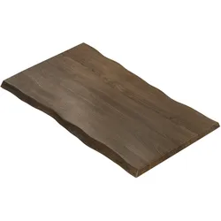 PERU | Gastro Tischplatte Baumkante | 200 x 100 cm | 6cm | Rechteckig | Walnuß