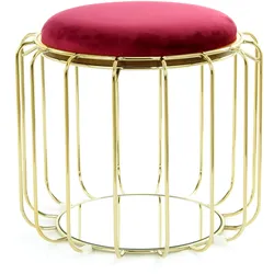 Kayoom Beistelltisch / Pouf Comfortable 110 Rot / Gold