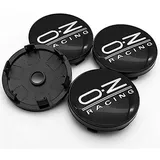 NEZIH 4 Stück Nabendeckel Radnabenkappen für OZ Racing 60 mm, Radkappen Nabenkappen Felgendeckel Radnabendeckel Radnabenabdeckung Radmittelkappen, Schwarz, Plastik, Acrylnitril-Butadien-Styrol
