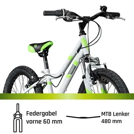 Galano GA20 20" RH 26 cm grau/grün 7-Gang V-Brakes