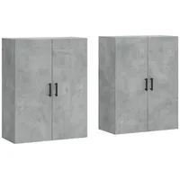 VidaXL Wandschränke 2 Stk. Betongrau 69,5x34x90 cm