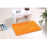 Odot Chenille Badematte, Super Saugfähiger WeicherBad-Teppiche Anti-Rutsch Bequeme Waschbarer Badteppich Flauschiger Badezimmerteppich in Shaggy-Optik (40x60cm,Orange)