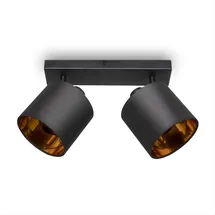 Paco Home Led Pendellampe Wandlampe Deckenlampe Wohnzimmer Esszimmer Schlafzimmer Uni E14, Schwarz-gold, Wandleuchte 2xe14 - Paco Home