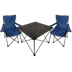 3teiliges Campingmöbel Set Campingtisch Campingstuhl L70xB70xH56cm