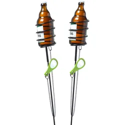 Flaschenhalter 2er Set - Spiralhalter für Gläser, Getränke, Kerzen etc - mit 2 Ö...