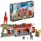 MEGA Fallout Actionfiguren Bauspielzeuge, Red-Rocket-Raststätte mit 824 Teilen, 2 beweglichen Charakteren und Zubehör, für Sammler, HXT00