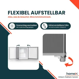 Homex Mini Gefrierschrank Silber